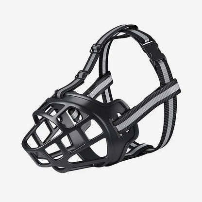 Adjustable Breathable Dog Muzzle with Reflective Strip