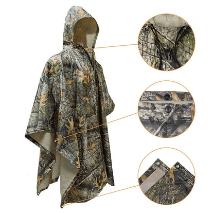 Waterproof Camouflage Tactical Poncho Raincoat