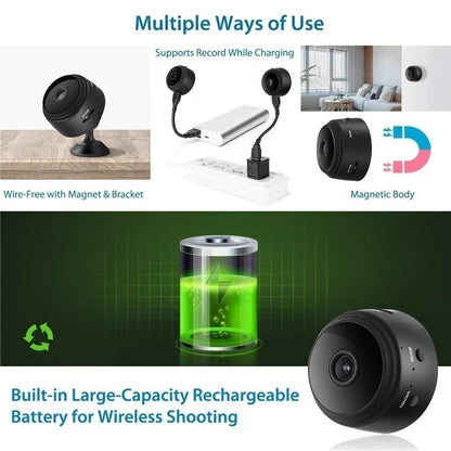 A9 Mini WiFi Security Camera with Night Vision