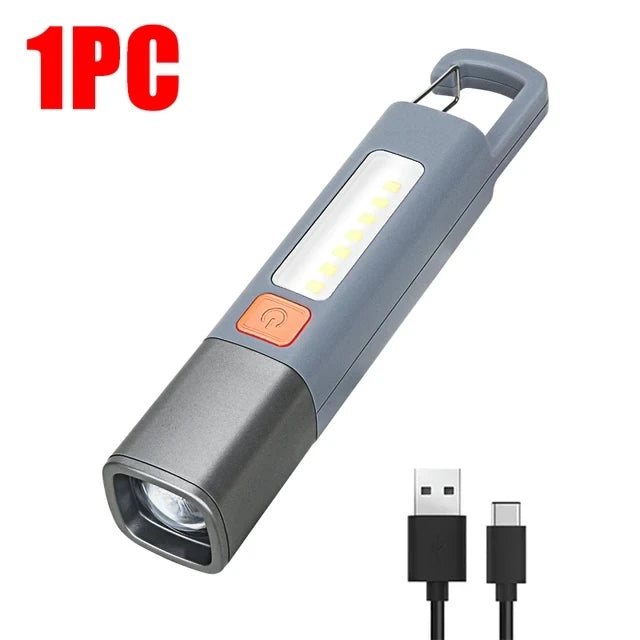 COB LED Waterproof Zoomable Flashlight