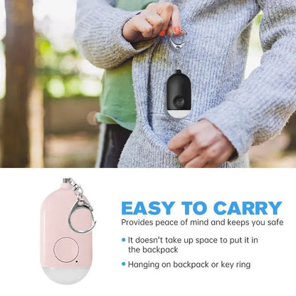 Personal Safety Alarm Keychain with LED Light
