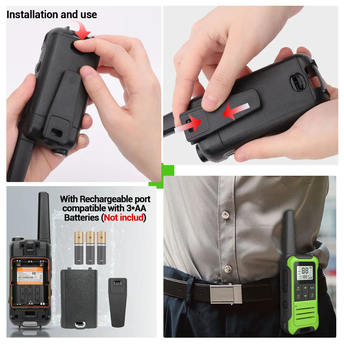 Long-Range Two-Way Radio Set with NOAA Weather Alert