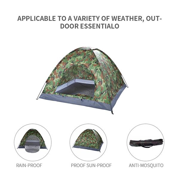Camouflage Dome Tent – Fits 3 to 4 Campers