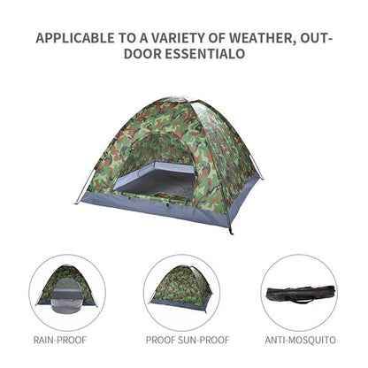 Camouflage Dome Tent – Fits 3 to 4 Campers