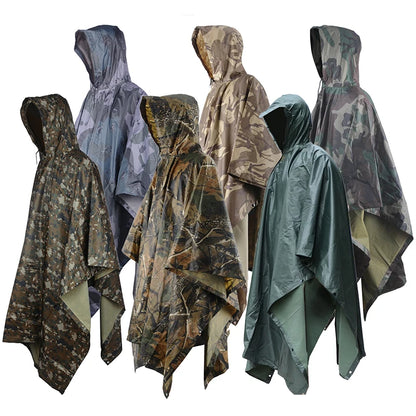 Waterproof Camouflage Tactical Poncho Raincoat