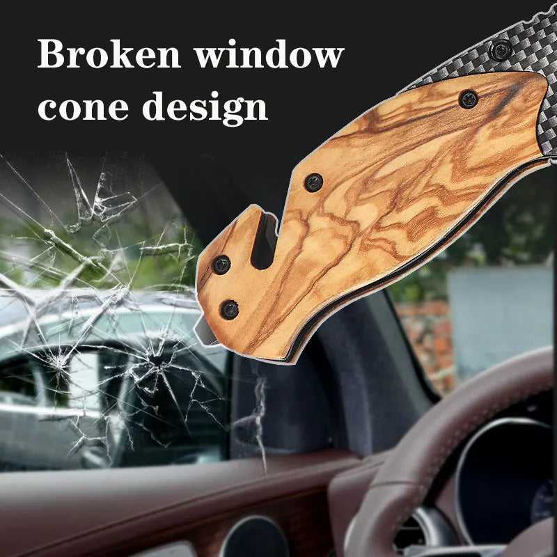 Handmade Stainless Steel Folding Knife with Horn Handle