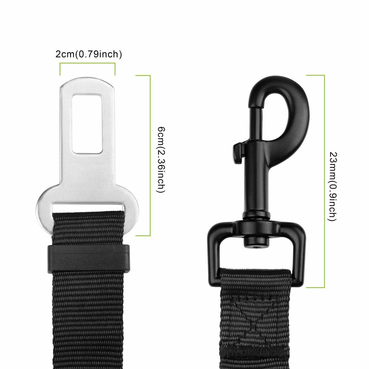 Adjustable Dog Car Harness – Seatbelt Restraint (2-Pack)