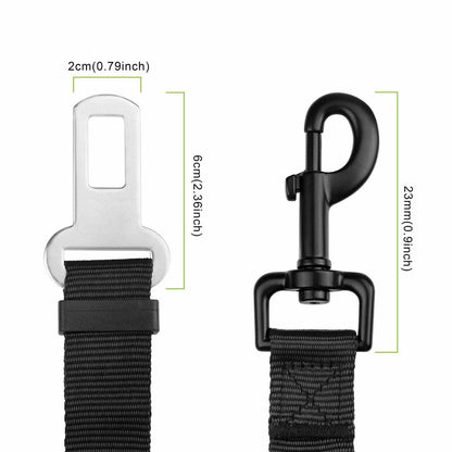 Adjustable Dog Car Harness – Seatbelt Restraint (2-Pack)