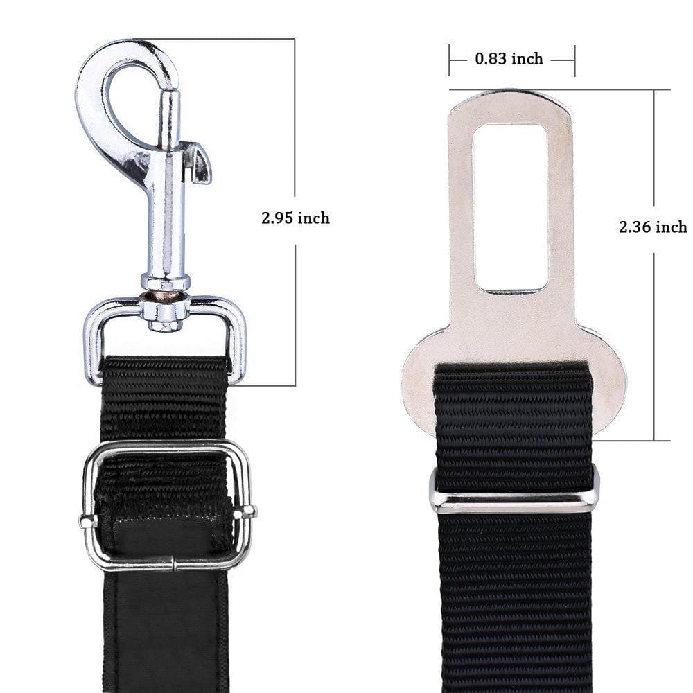 Adjustable Dog Car Harness – Seatbelt Restraint (2-Pack)