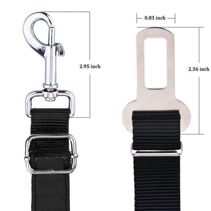 Adjustable Dog Car Harness – Seatbelt Restraint (2-Pack)