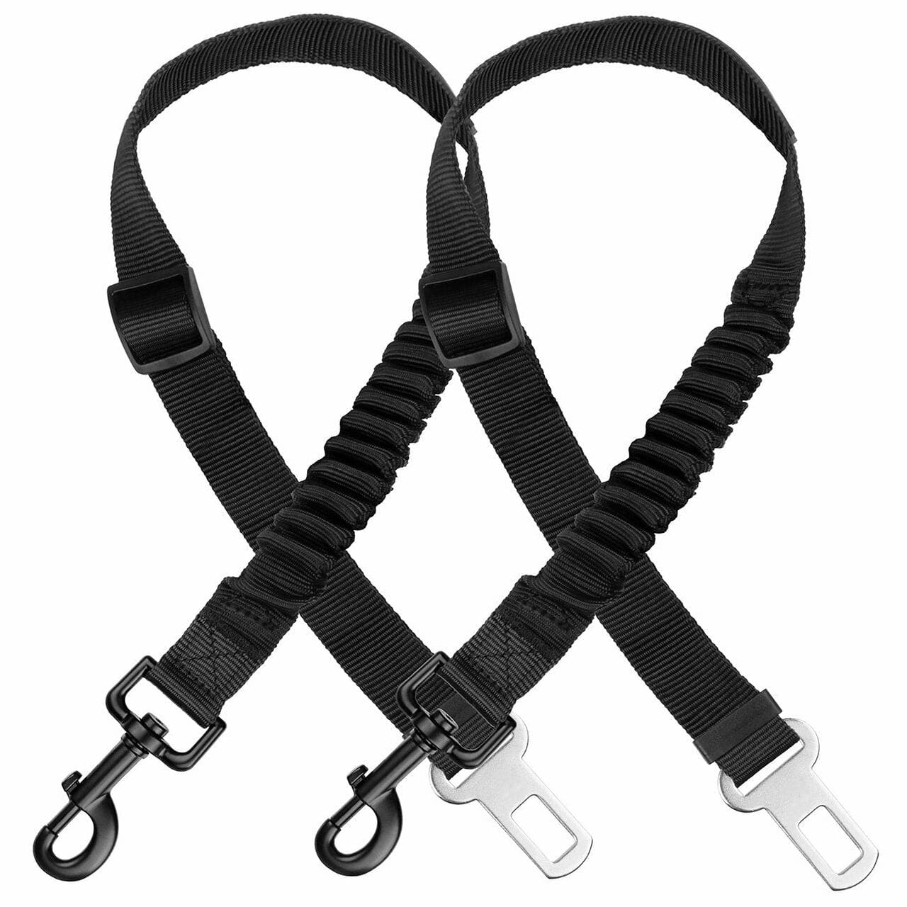 Adjustable Dog Car Harness – Seatbelt Restraint (2-Pack)