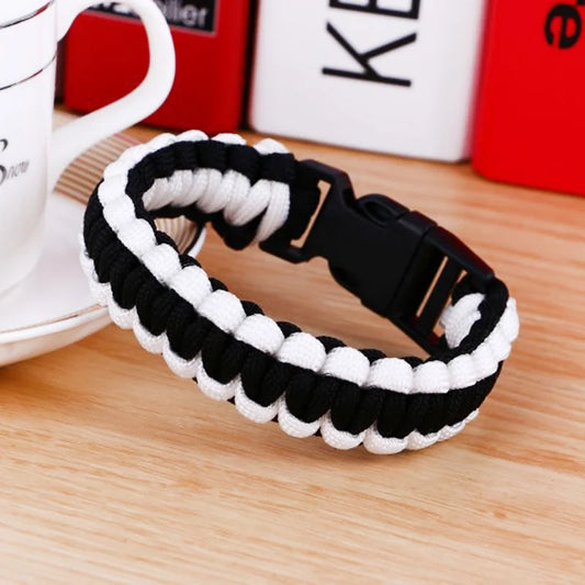 Paracord Survival Bracelet with Buckle Clasp