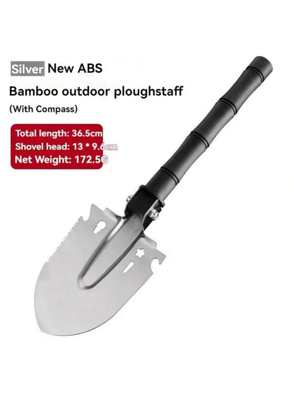 Folding Multi-Tool Camping Shovel with Compass