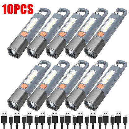 COB LED Waterproof Zoomable Flashlight