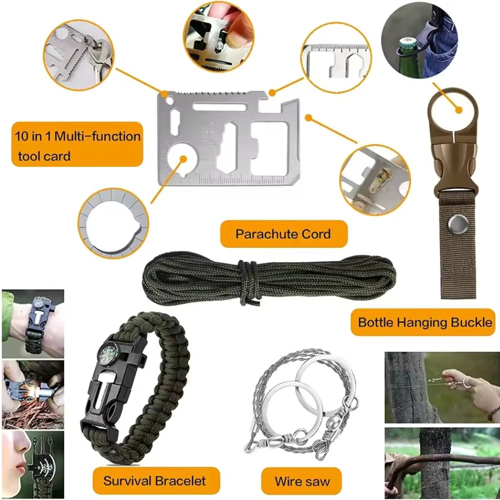 Ultimate 31-in-1 Emergency Survival Kit for Camping & Outdoors