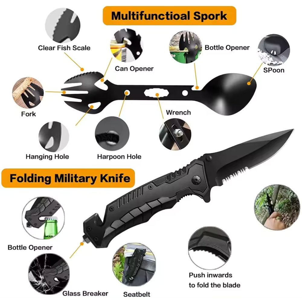 Ultimate 31-in-1 Emergency Survival Kit for Camping & Outdoors