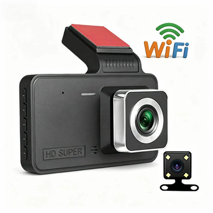 Dual Lens Dash Cam with Night Vision &amp; Parking Assist